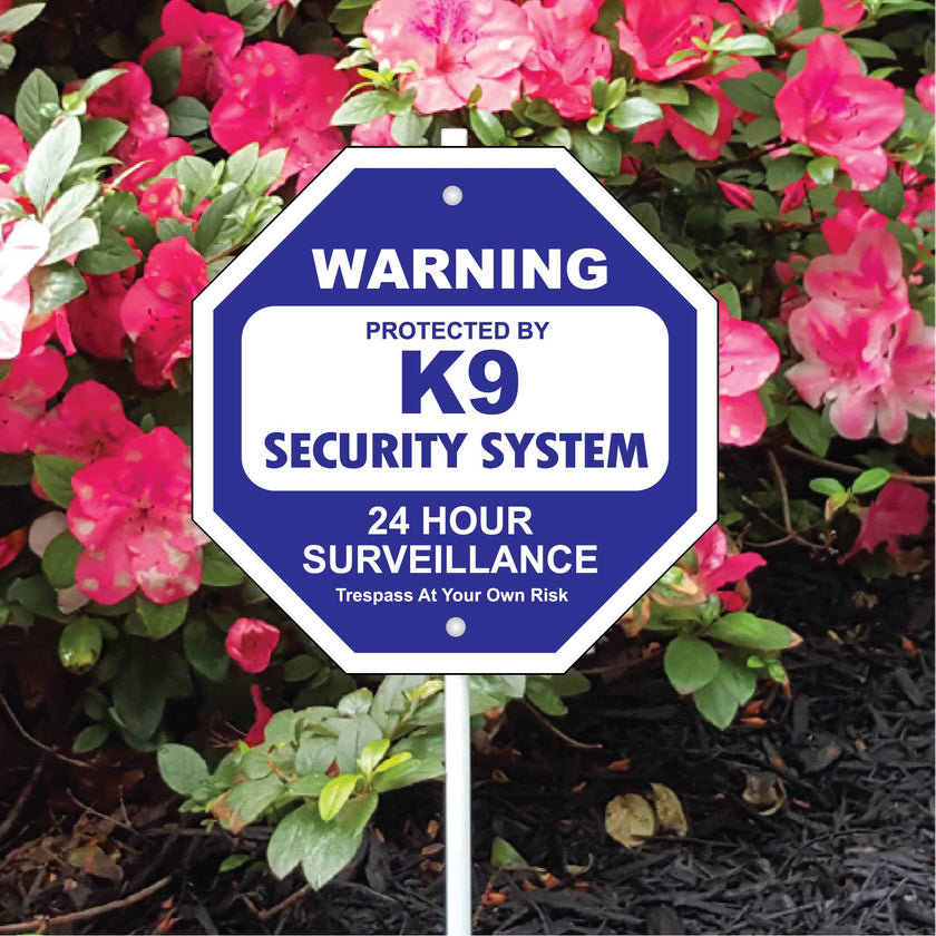 K9 Security System Garden Security Sign