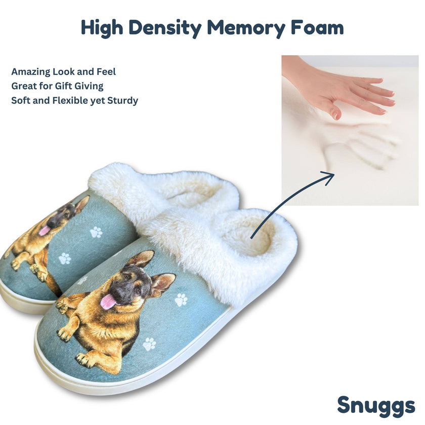 German Shepherd Dog Pet Lovers Comfy Snuggs Slippers