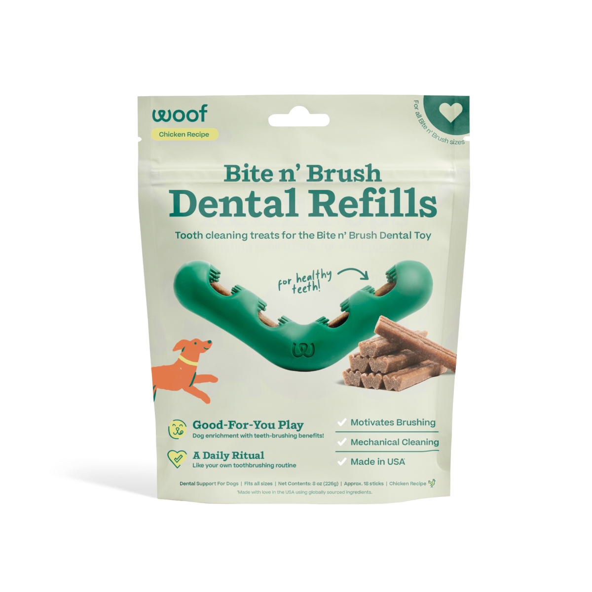 Dog Treat Chicken Bite n' Brush Dental Refills