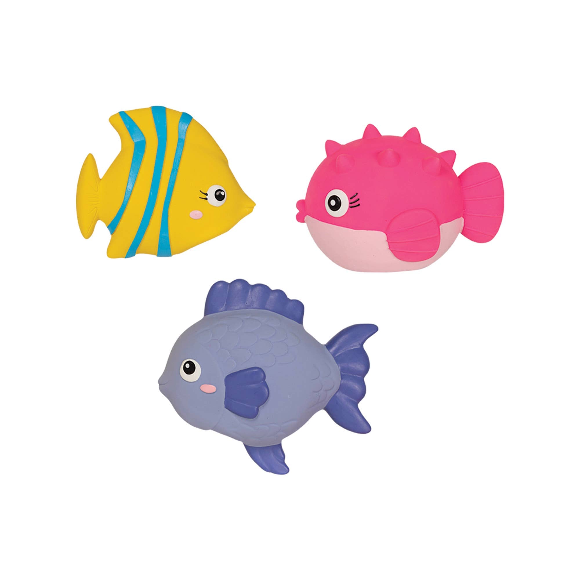 Dog Toy Fish Mini Stay Salty 3pc Latex Toy Set