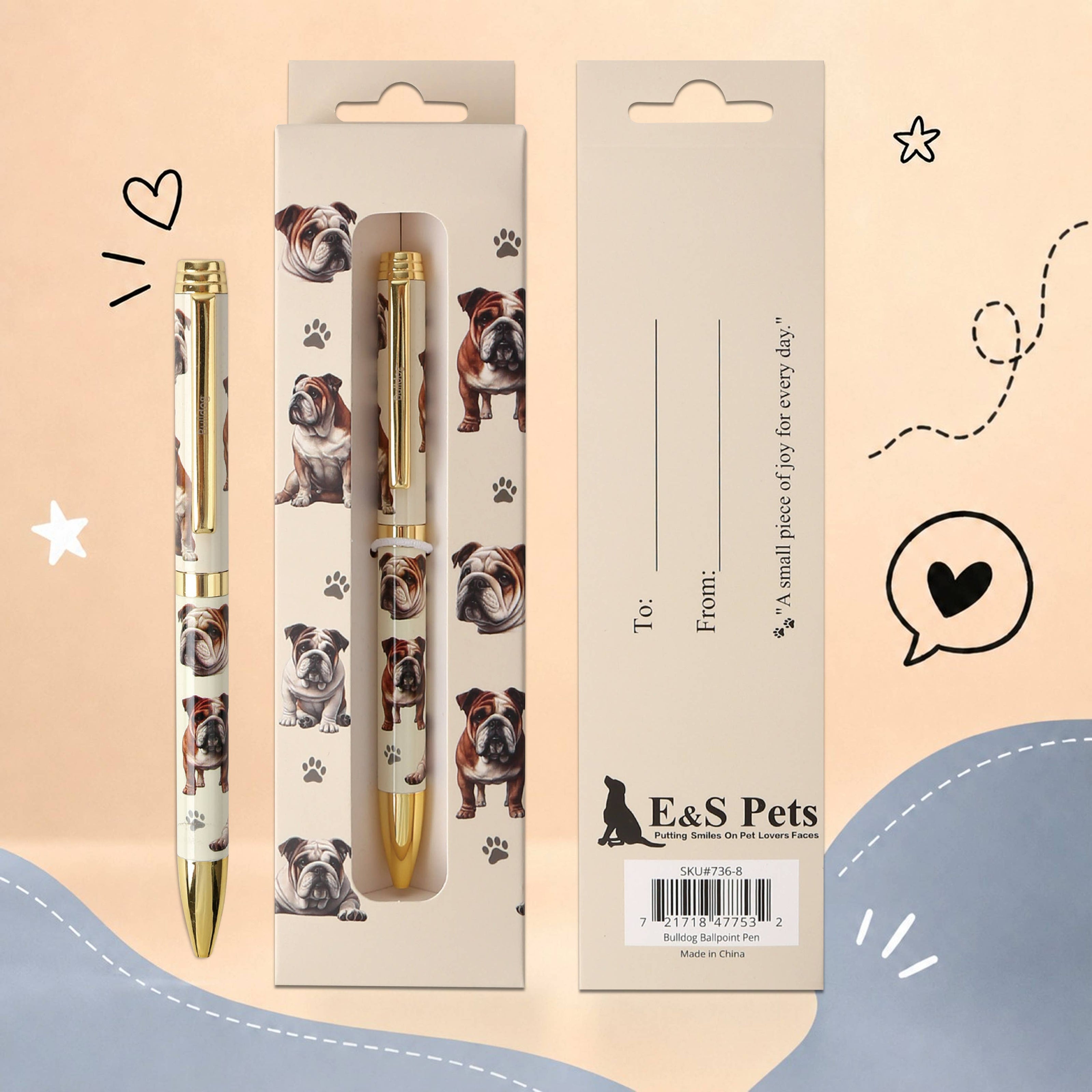 Bulldog Pet Lover Ballpoint Pen