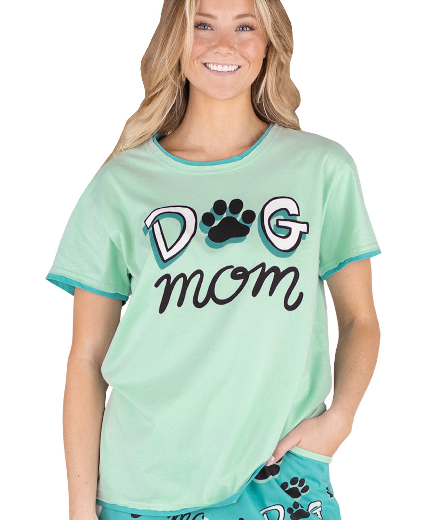 PJ Tee Dog Mom Women's Regular Fit Pajama Shirt