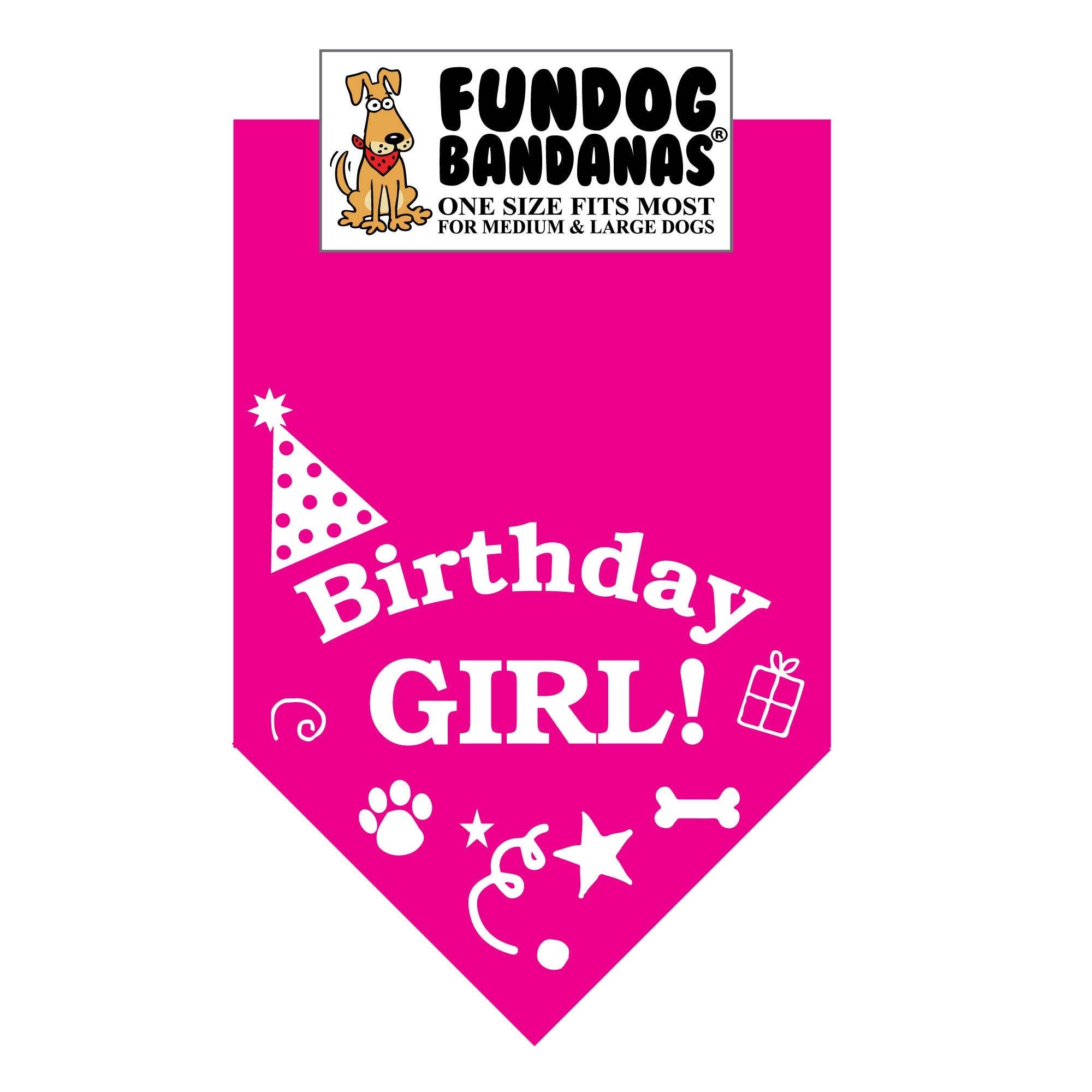 Birthday Girl Dog Bandana