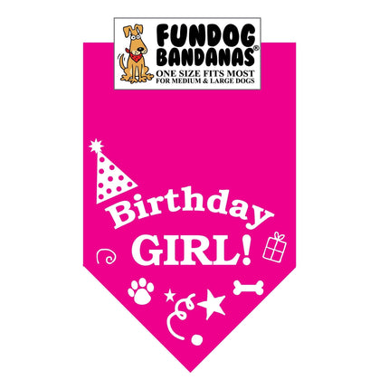 Birthday Girl Dog Bandana