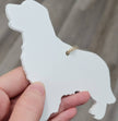 Dog Shaped Wood Ornament with Map -Custom Location!