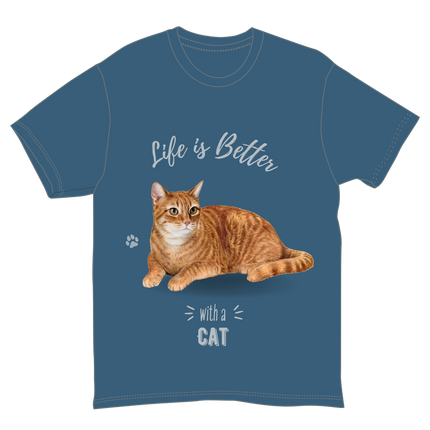 Orange Tabby, Cat , Pet Lover T-Shirt - 100% Cotton - Unisex