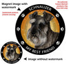 Schnauzer Grey Uncropped My Best Friend Circular Magnet