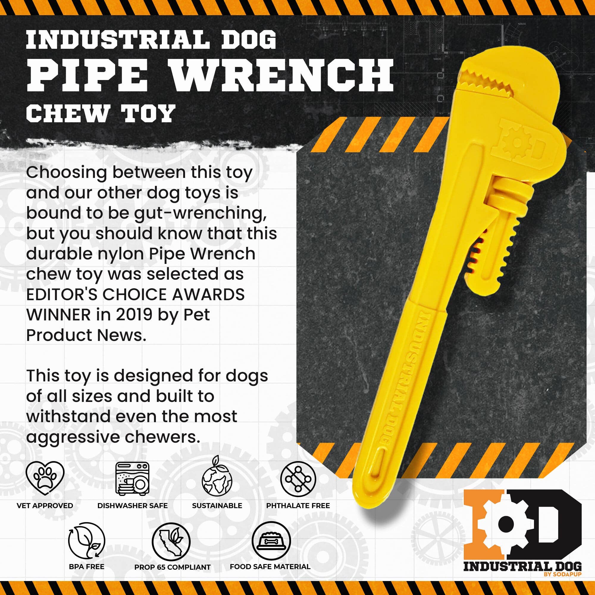 SP ID Nylon Pipe Wrench Dog Chew Toy