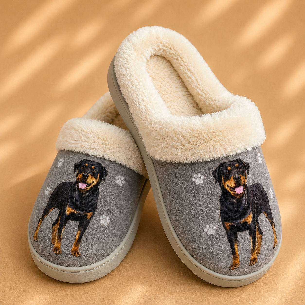 Rottweiler Dog Pet Lovers Comfy Snuggs Slippers