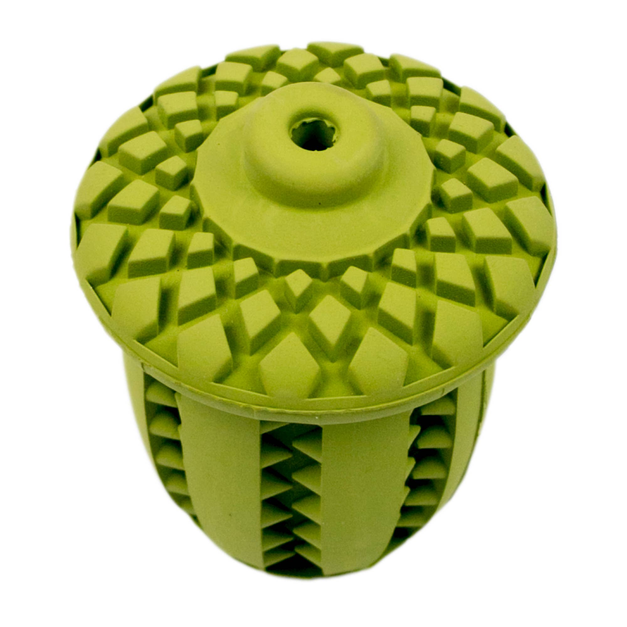 Dog Toy Green Acorn Natural Rubber Toy