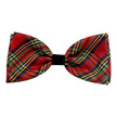 H&K Shiny Christmas Plaid Bow Tie