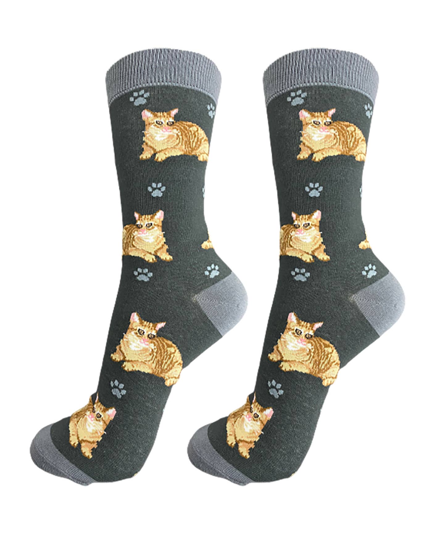 Orange Tabby Cat Socks Unisex