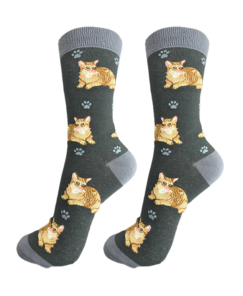 Orange Tabby Cat Socks Unisex
