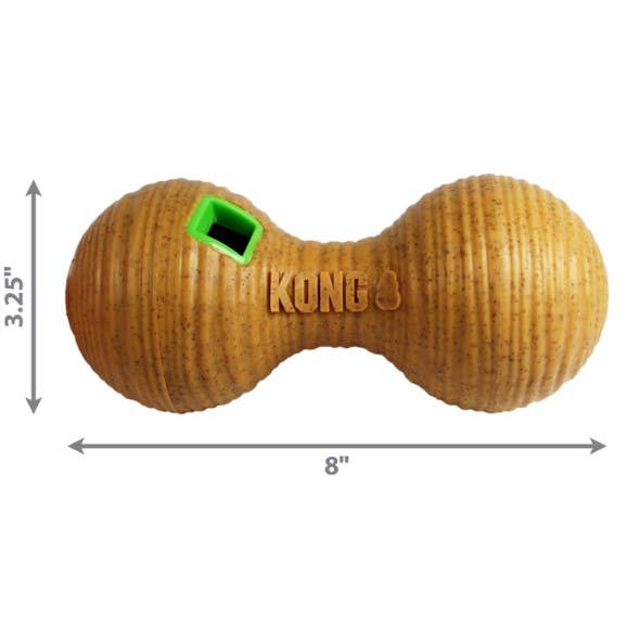 KONG® Bamboo Feeder Dumbbell Dog Enrichment Toy Medium