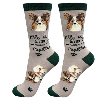 Papillon Dog Socks Unisex