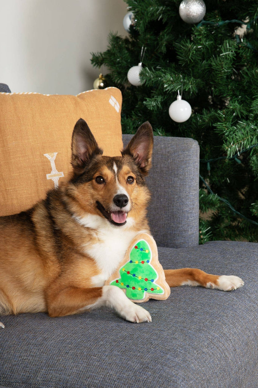 Christmas Tree Sugar Cookie Plush Dog Toy