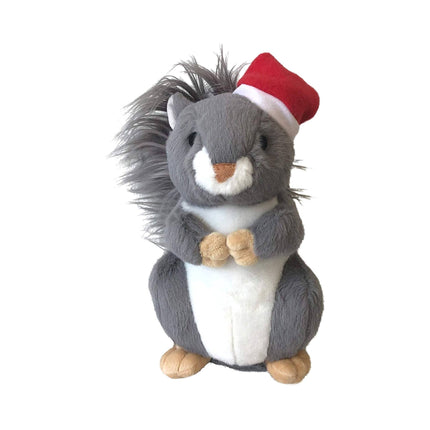 Christmas Squirrel Plush Furry Tail Large Dog Toy
