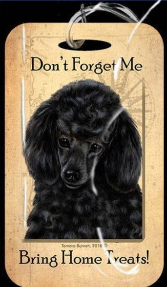 Travel in Style with Our Poodle Black Luggage Tag