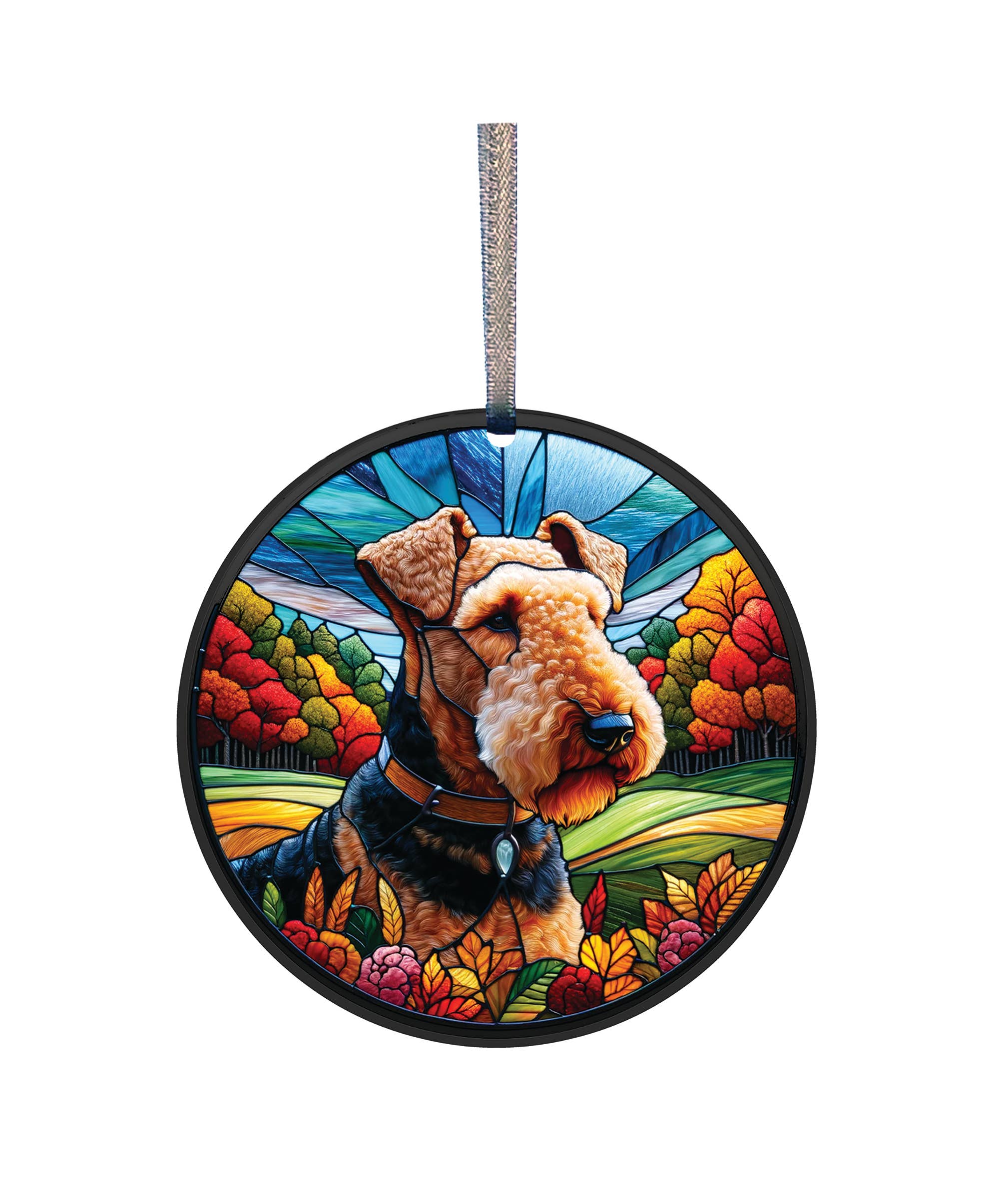 Airedale Terrier Acrylic Window Ornament