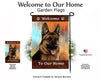 German Shepherd Red Sable Welcome Home - Garden Flag