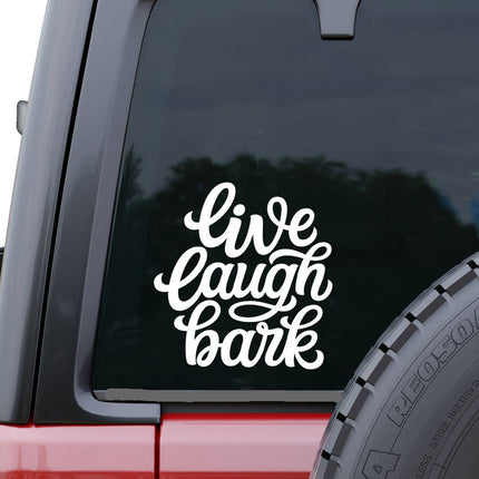 Dog Live, Laugh, Bark Vinyl Car Window Decal