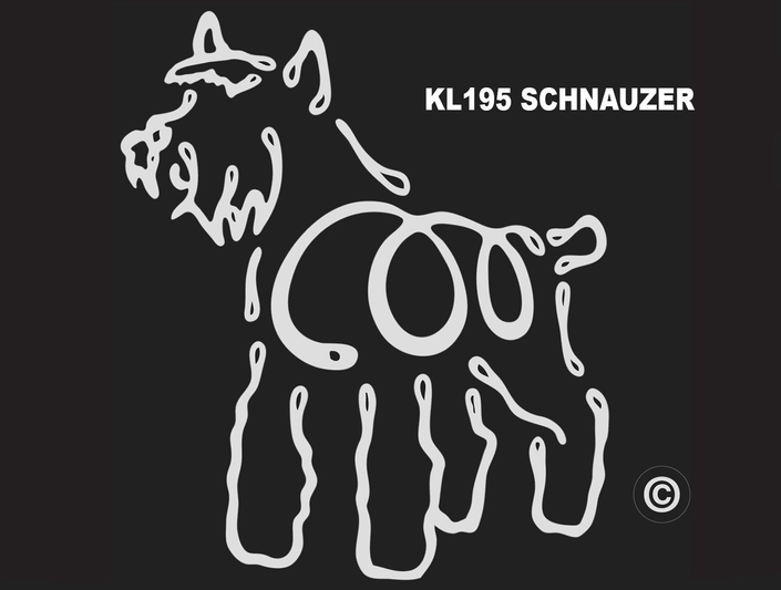 Schnauzer K-Line Window Tattoo