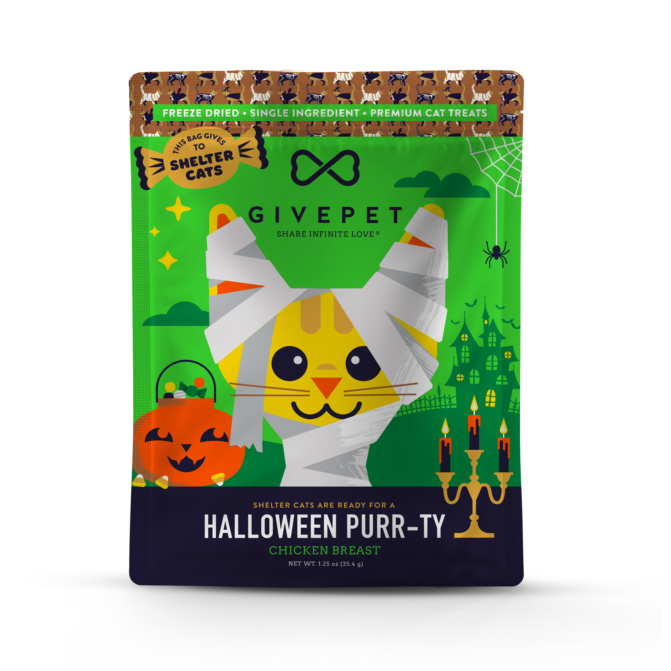 GivePet Halloween Purr-ty Freeze-Dried Cat Treats