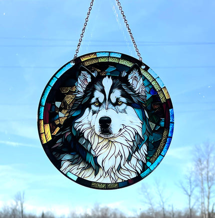 Malamute Suncatcher with Chain