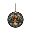 Long Haired Dachshund, Stainless Steel Ornament