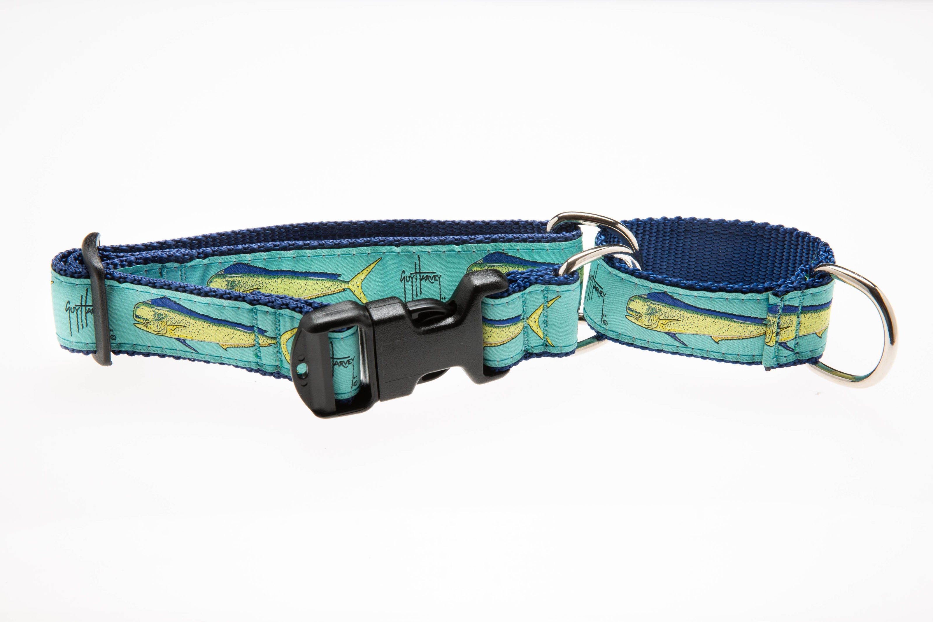 Guy Harvey Bull Dolphin Side Release Buckle Clip Dog Collar