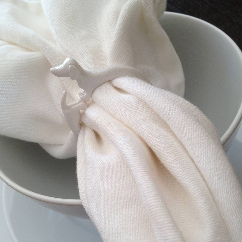 Set of 6 Dachshund Doxie Round Napkin Rings