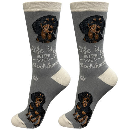 Dachshund Black Dog Socks Unisex