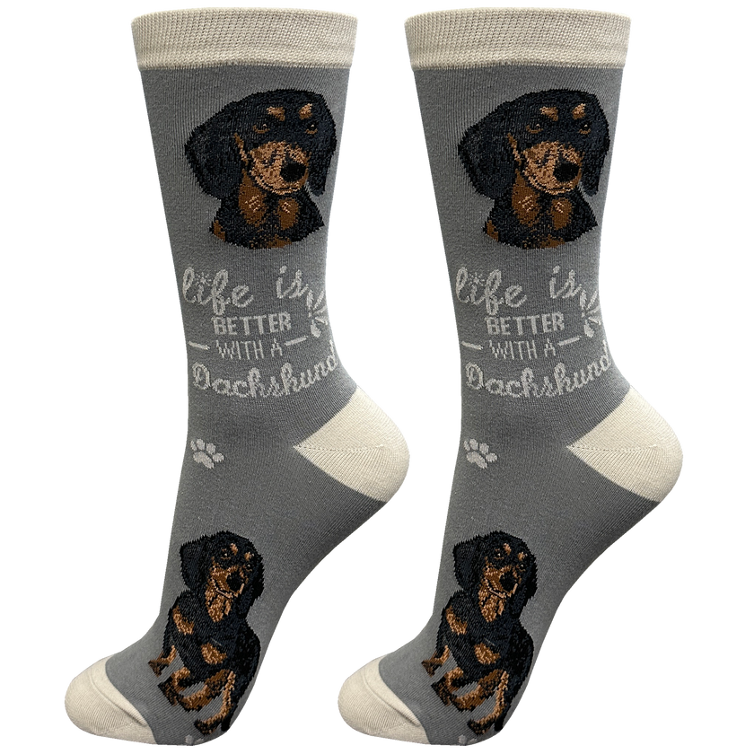 Dachshund Black Dog Socks Unisex
