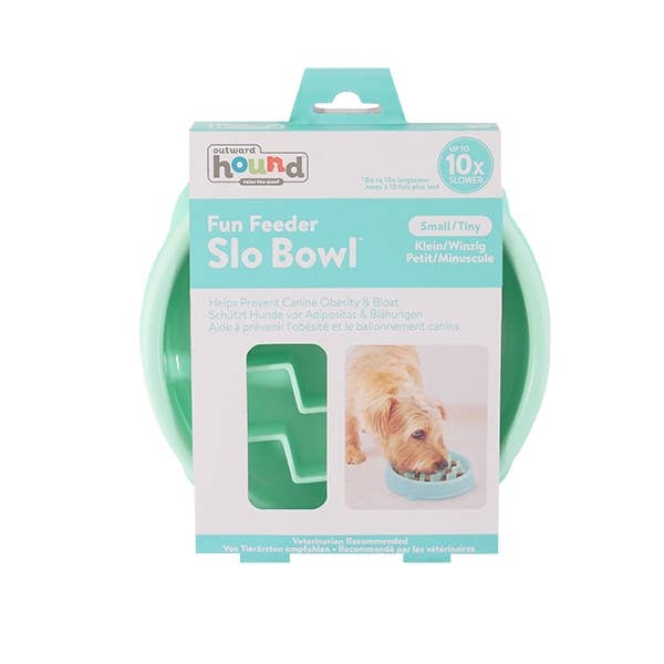 Fun Feeder Slo Bowl Dog Feeder Mint Small