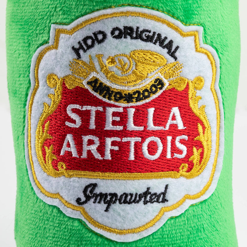 Stella Arftois Beer Bottle Squeaker Dog Toy