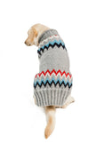 Grey Chevron Dog Wool Sweater
