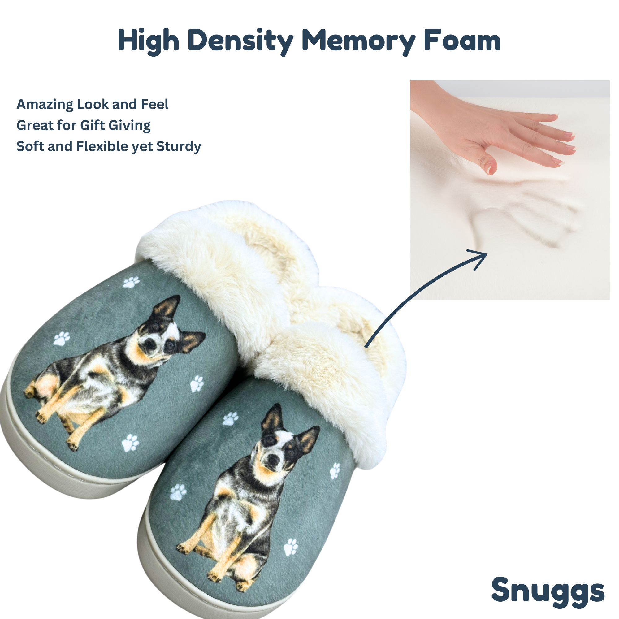 Australian Cattle Dog Dog Pet Lovers Comfy Snuggs Slippers