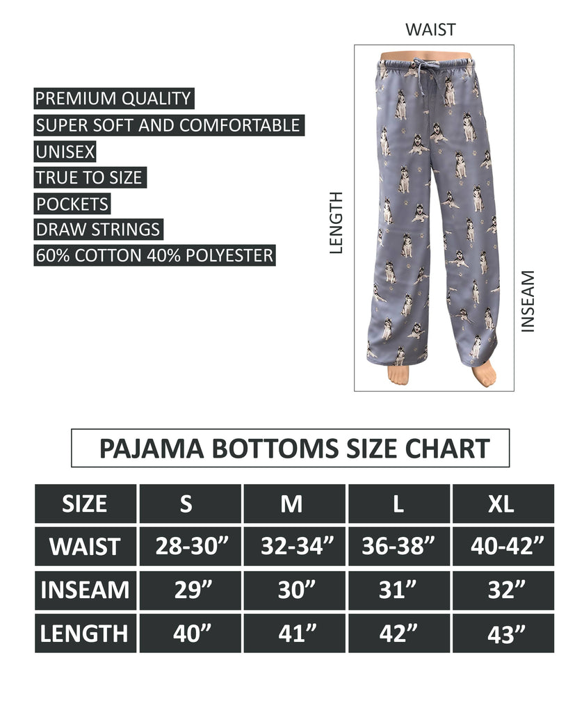 Siberian Husky Pajama Bottoms