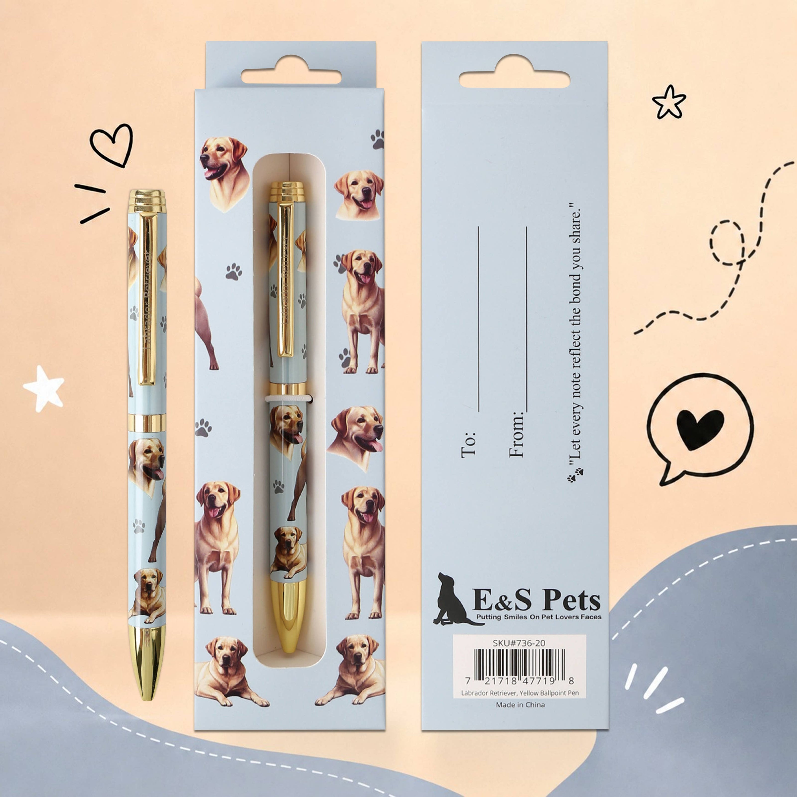 Labrador Yellow Pet Lover Ballpoint Pen
