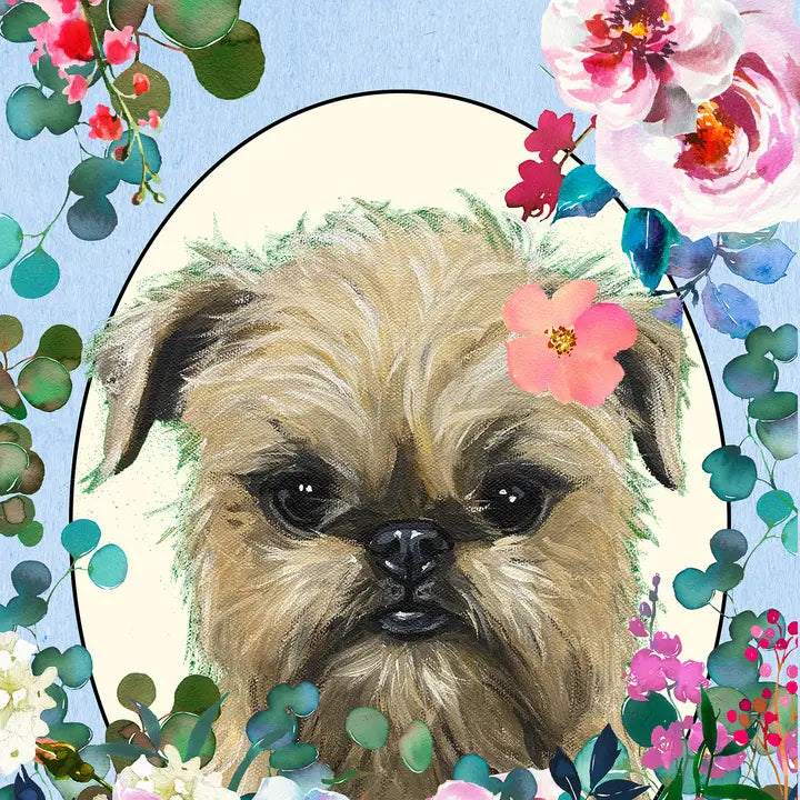 Brussels Griffon Spring Flowers Garden Flag