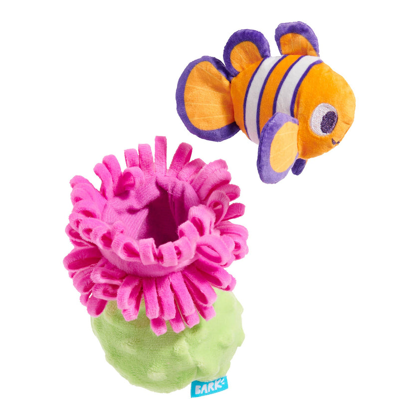 Dog Toy Fish BARK Clown Fishing Around Plush Dog Toy
