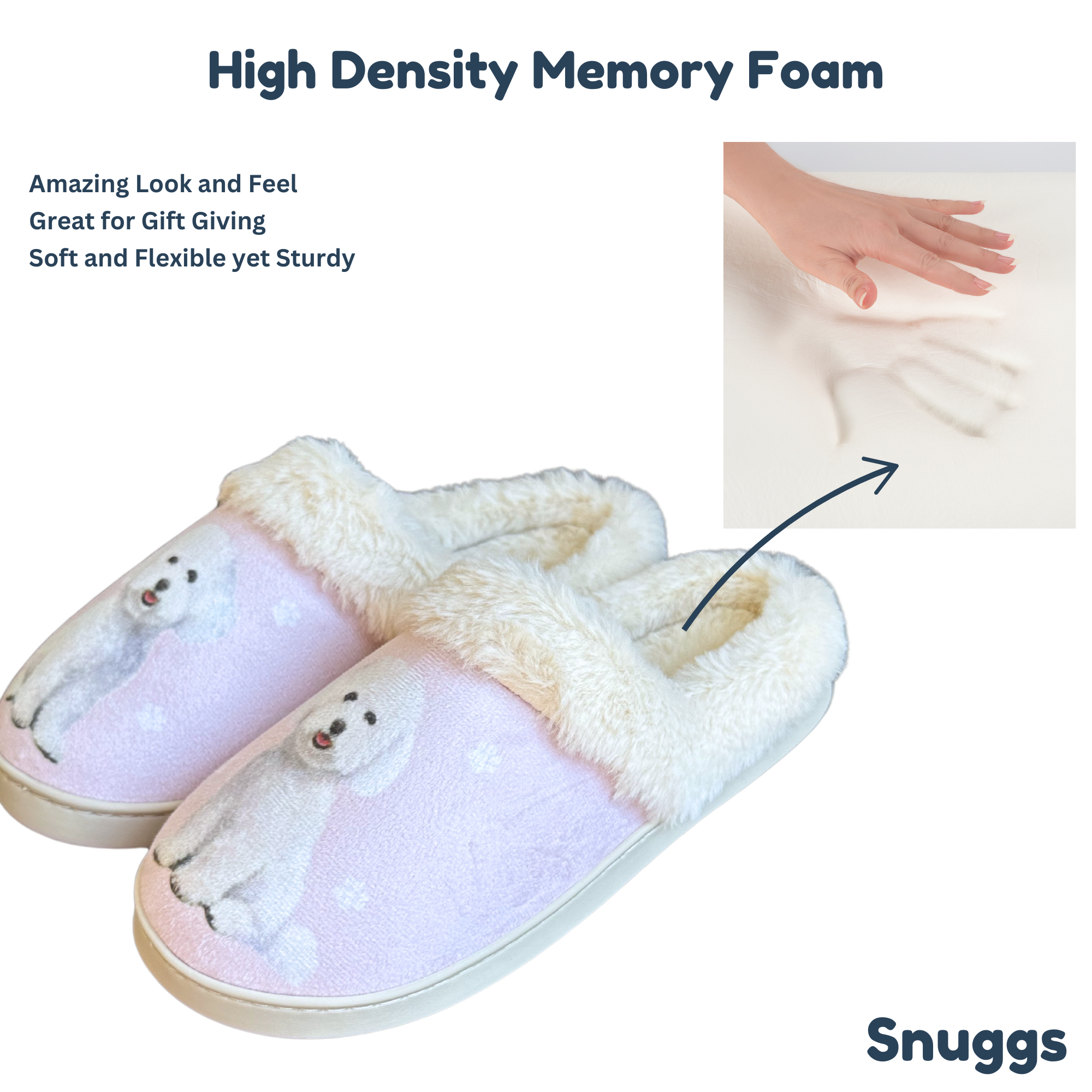 Bichon Frise Dog Pet Lovers Comfy Snuggs Slippers