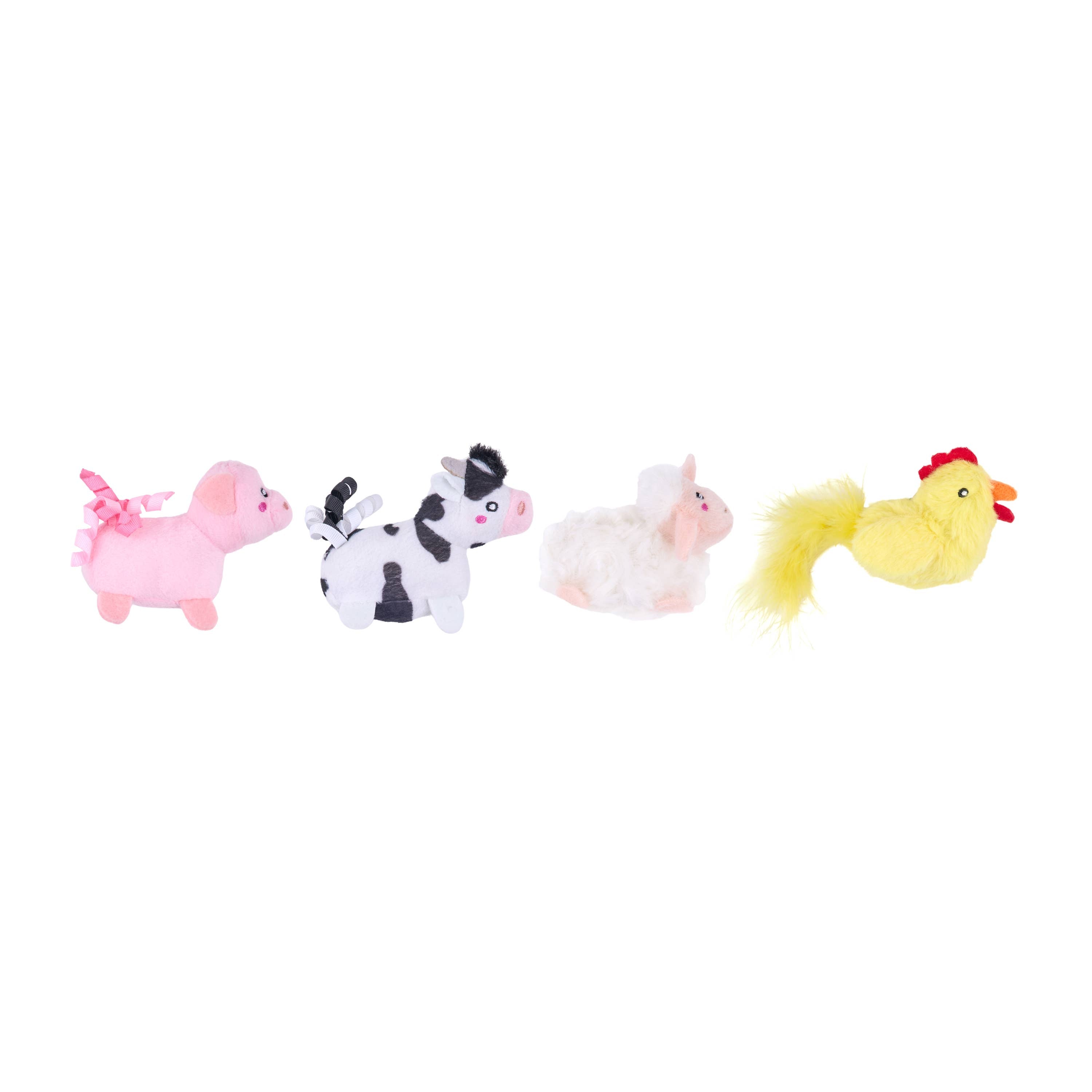 Cat Toy Farm Friends ZippyClaws® 4-Pack Toy Set