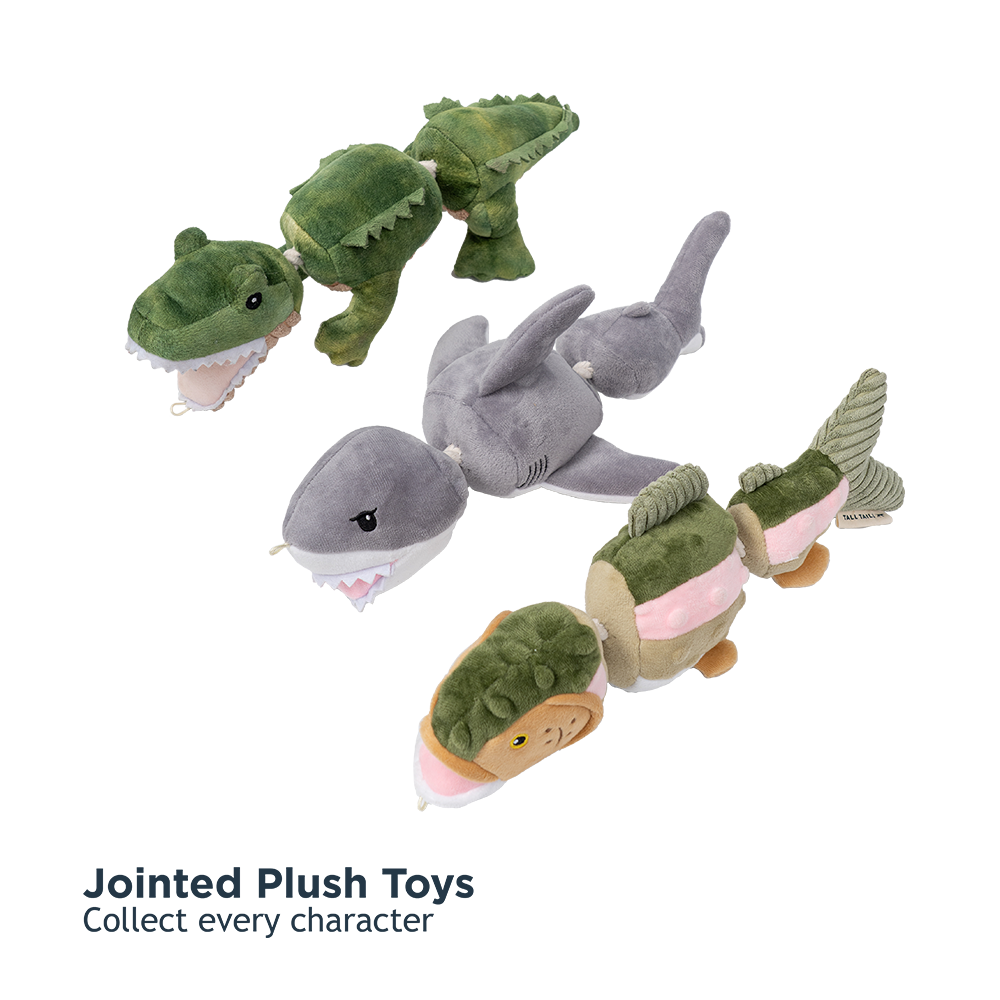 Dog Toy Trout Jointed Shake Play Plush Toy