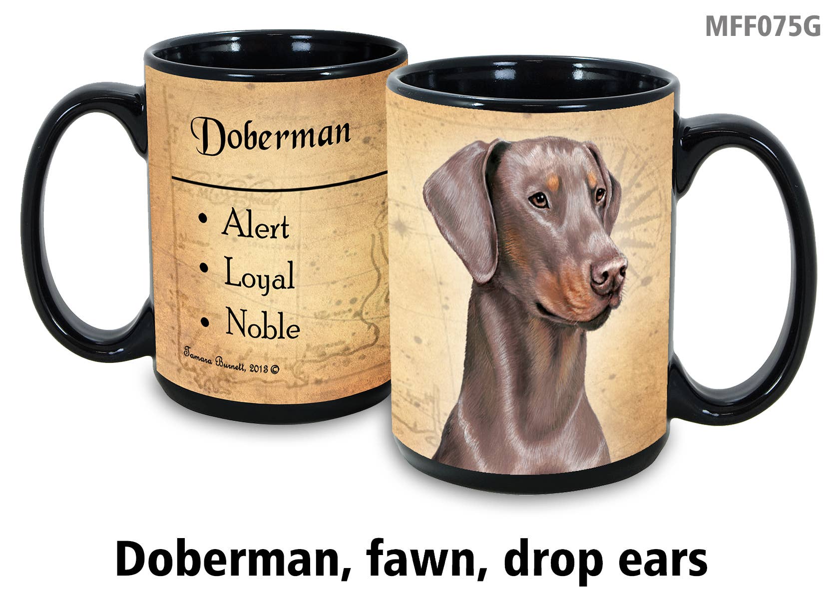 Doberman Fawn Uncropped Mug Coffee Cup