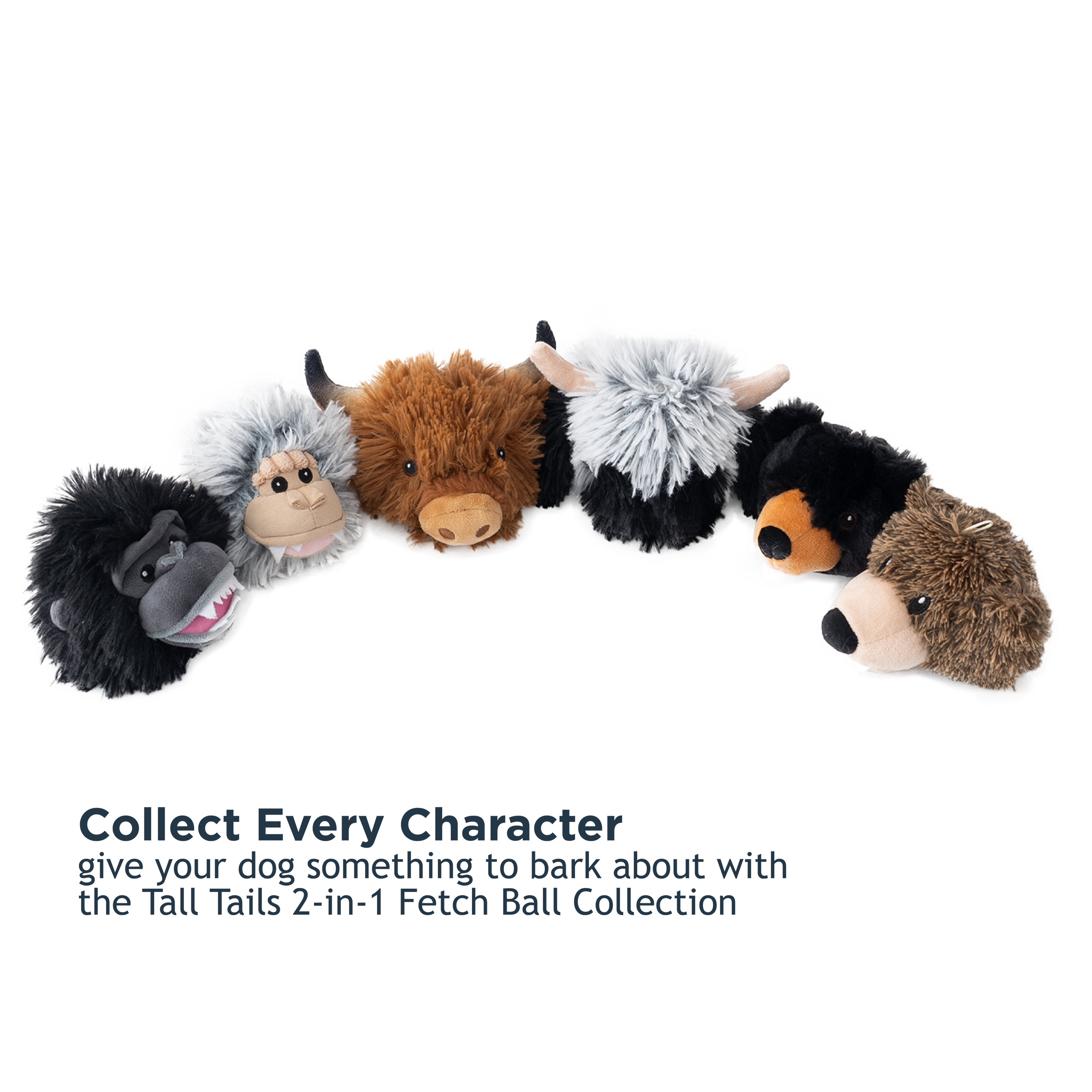 Dog Toy Highland Sheep 2-in-1 Fetch Ball Toy