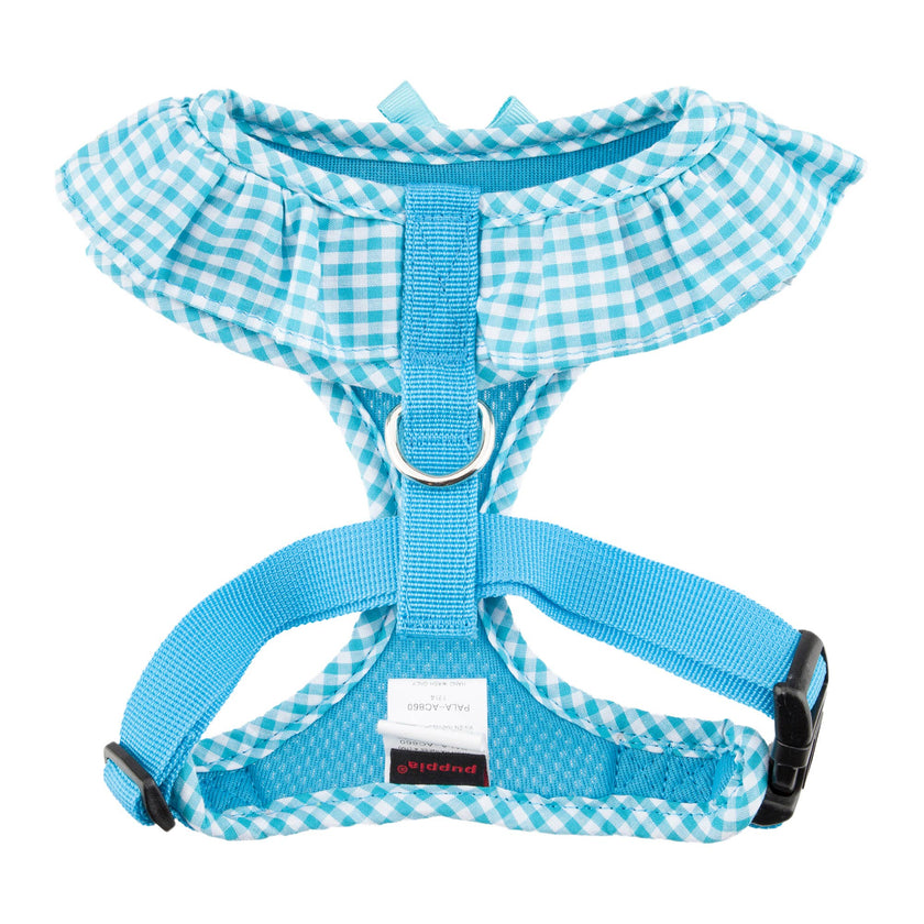Checkered Ruffle Dog Harness Over-the-Head Vivien