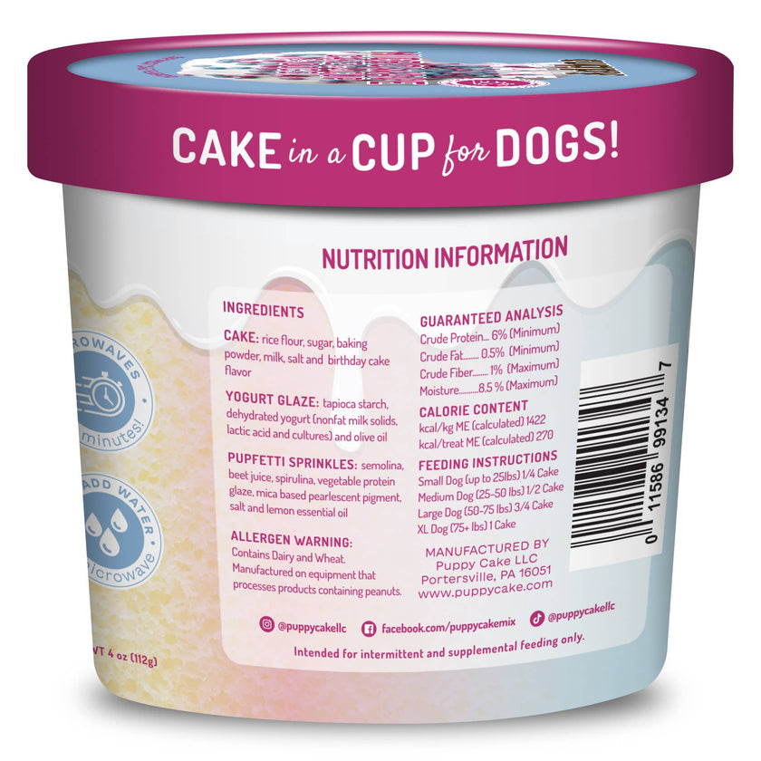 Dog Birthday Cake in A Microwave Cup-Cuppy Cake