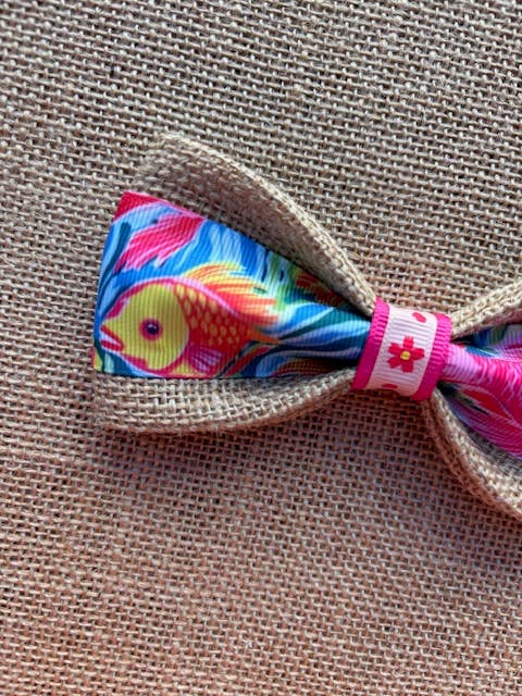 Bright Colored Fish Velcro Collar Bow Tie for Cat and Dogs