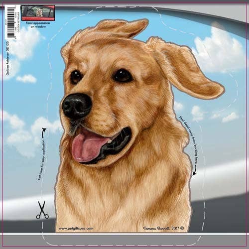 Golden Retriever - Dogs On The Move Window Decal